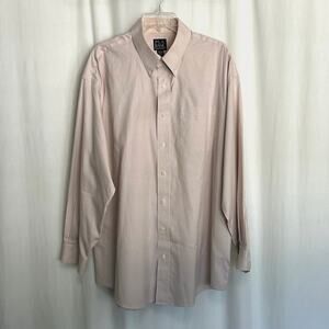 Jos. A. Banks Travelers Collection Long Sleeve Button Up Dress Shirt Size 171/2
